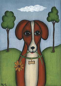 "Daisy" by Nancy A. Hron, West Bend WI - Acrylic - SOLD
